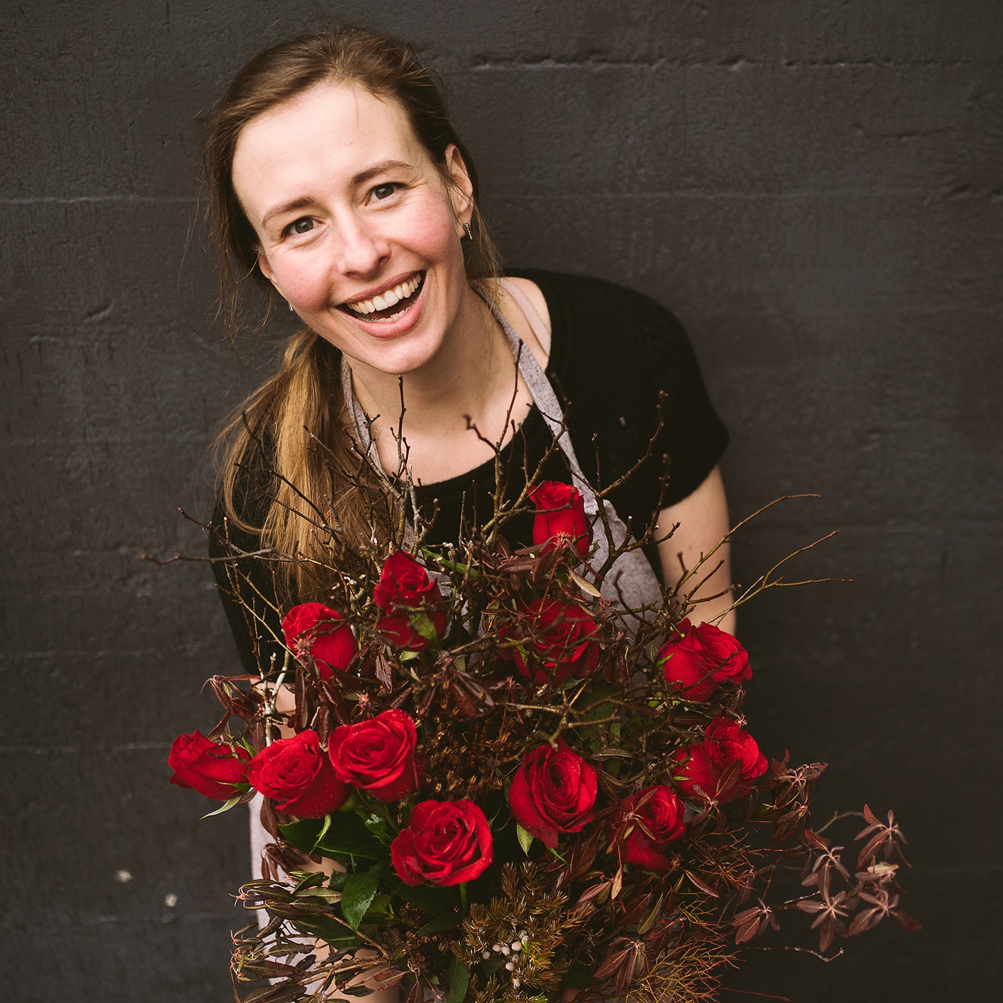 Classic Red Roses in Vase
