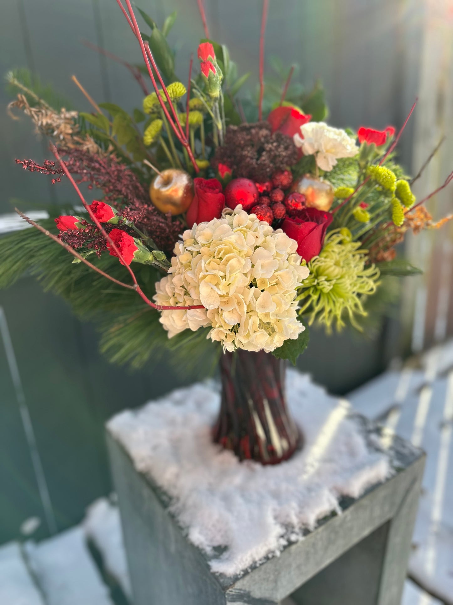 Christmas Bouquet in Vase
