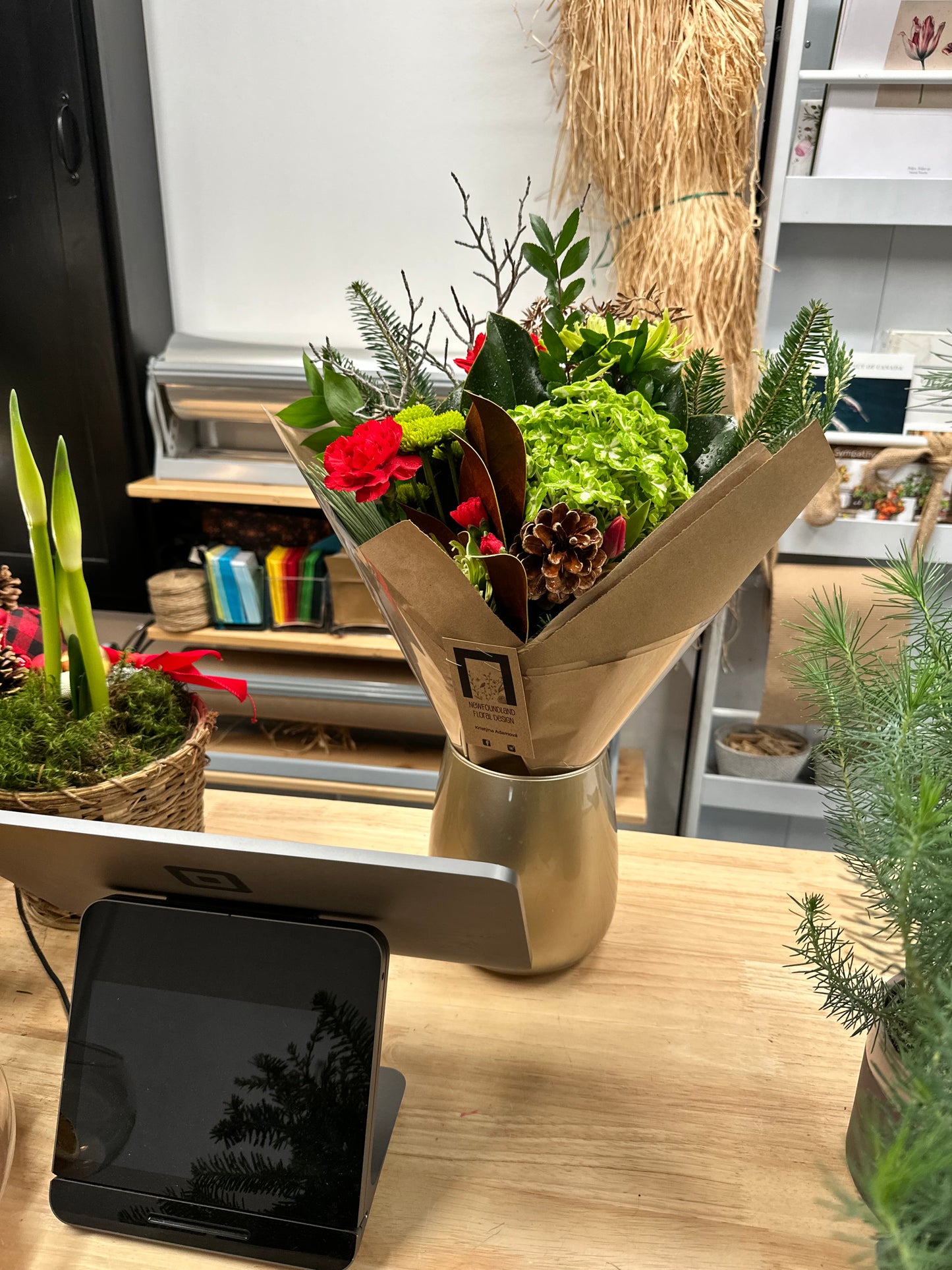 Christmas Bouquet in Vase