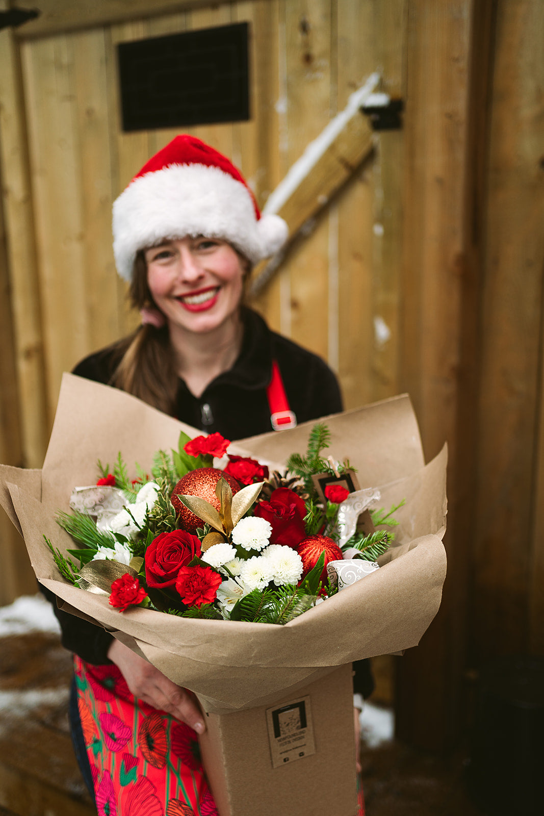 Christmas Bouquet in Vase